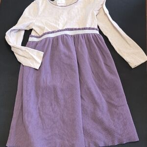 Hanna Andersson Lavender Tulle and Cream Kids Dress 120 6 7 Girls